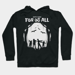 DEATH COMES FOR US ALL Zombie Moon Bats Horror Scary gifts Hoodie